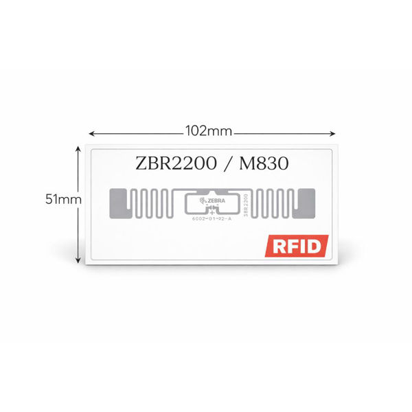 Picture of Zebra RFID 2500 Labels 102x51mm Thermal Transfer Permanent
